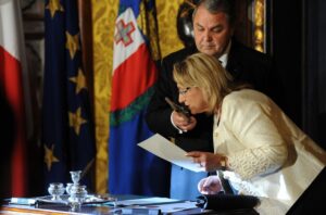 President Coleiro Preca taking the oath of office
